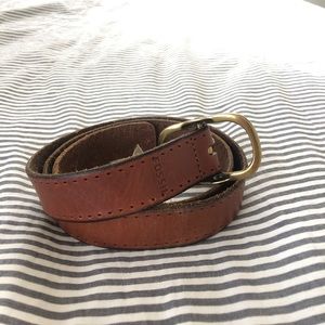 Fossil leather belt